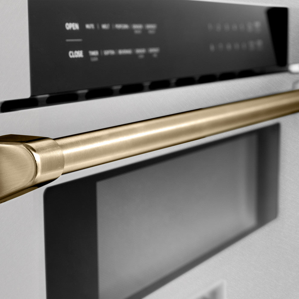 Microwave Drawer, DuraSnow Stainless Steel and Champagne Bronze MWDZ-30-SS-CB