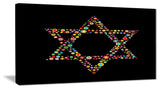 "Star of David Shape" Modern Digital Art Print on Canvas
