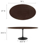 Lippa 78" Wood Oval Dining Table, Black Cherry Walnut