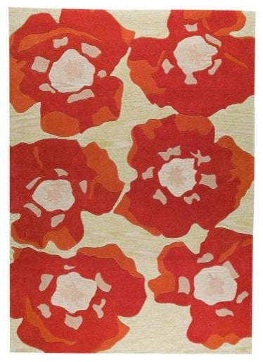 Poppy Rug, Orange, 6''6"x9''9"