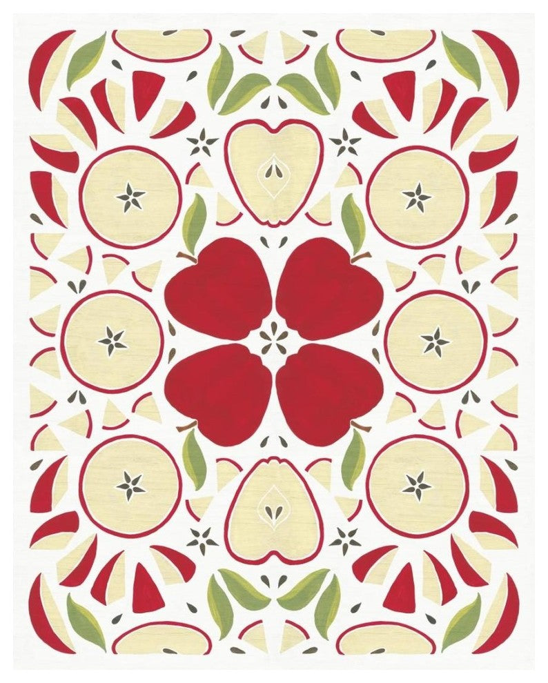 "Retro Apple Otomi" Digital Paper Print by Elyse DeNeige, 22"x26"
