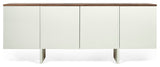 Edge Sideboard, White and Walnut