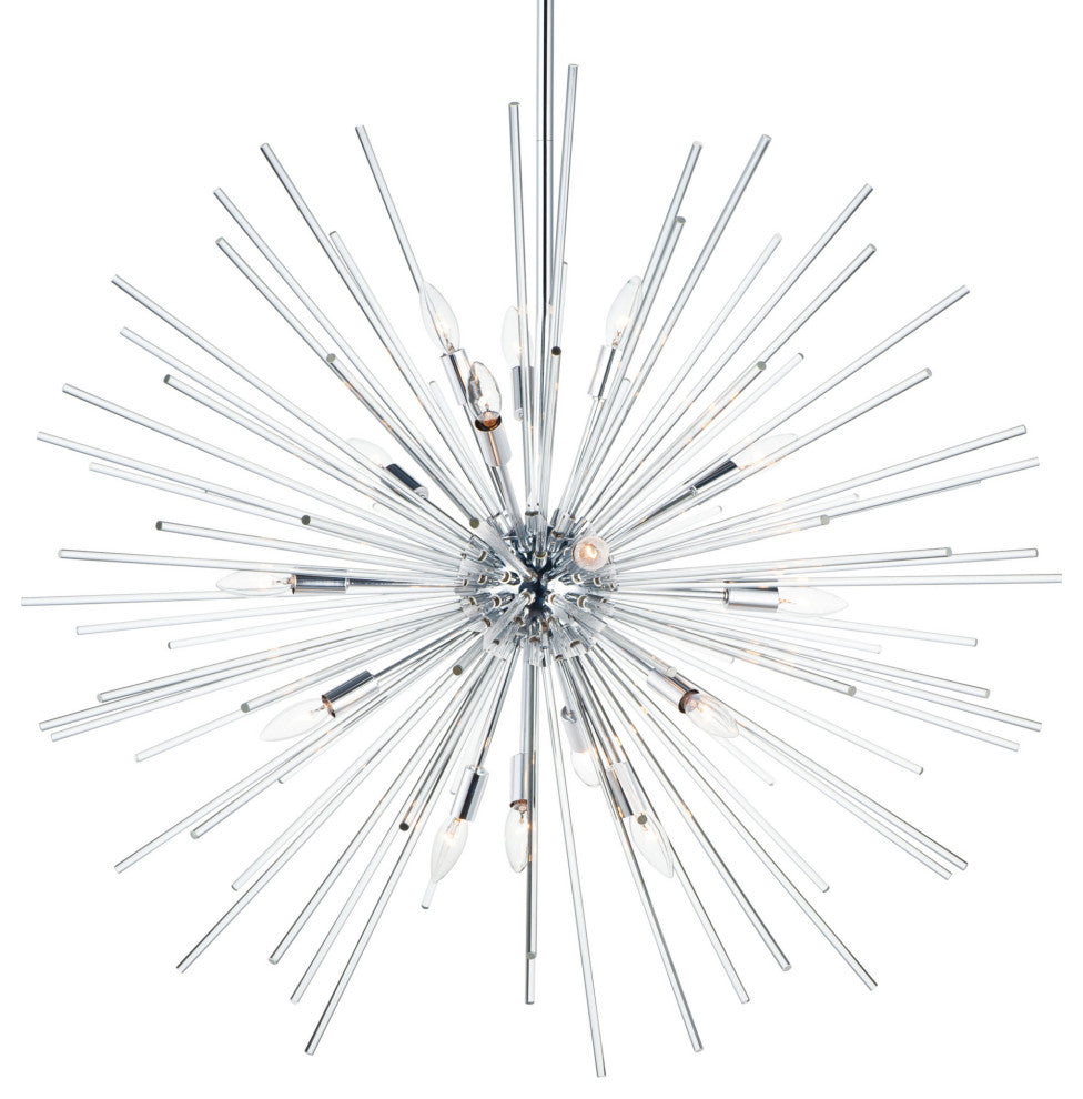 Maxim 28666 Polaris 16 Light 40"W Sputnik Chandelier - Polished Chrome / Clear