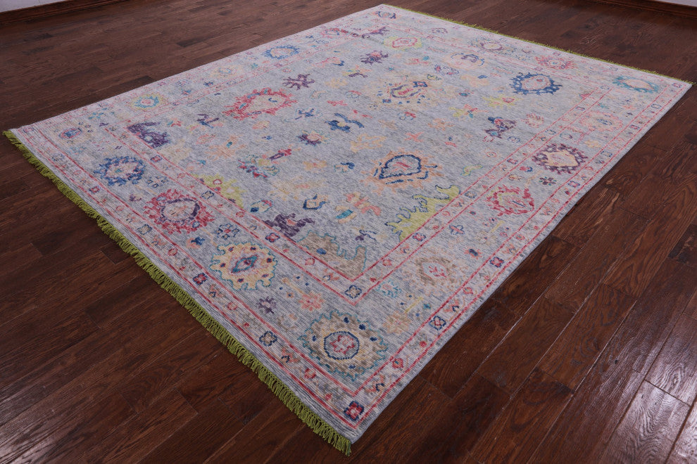 Turkish Oushak Hand Knotted Wool Rug 8' 3" X 10' 2" - Q14837