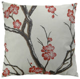 Plutus Japanese Blossom Handmade Throw Pillow, 18"x18"