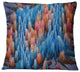 Macro Render Structure Blue Red Contemporary Throw Pillow, 18"x18"