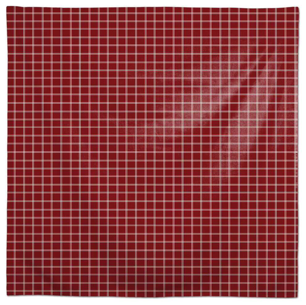 Line Grid Red 58x58 Tablecloth
