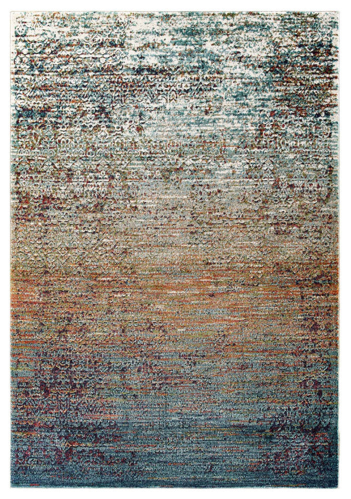 Tribute Jacinda Rustic Distressed Vintage Lattice 5x8 Area Rug