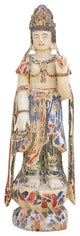 Antique Finely Carved & Painted Chinese Statue