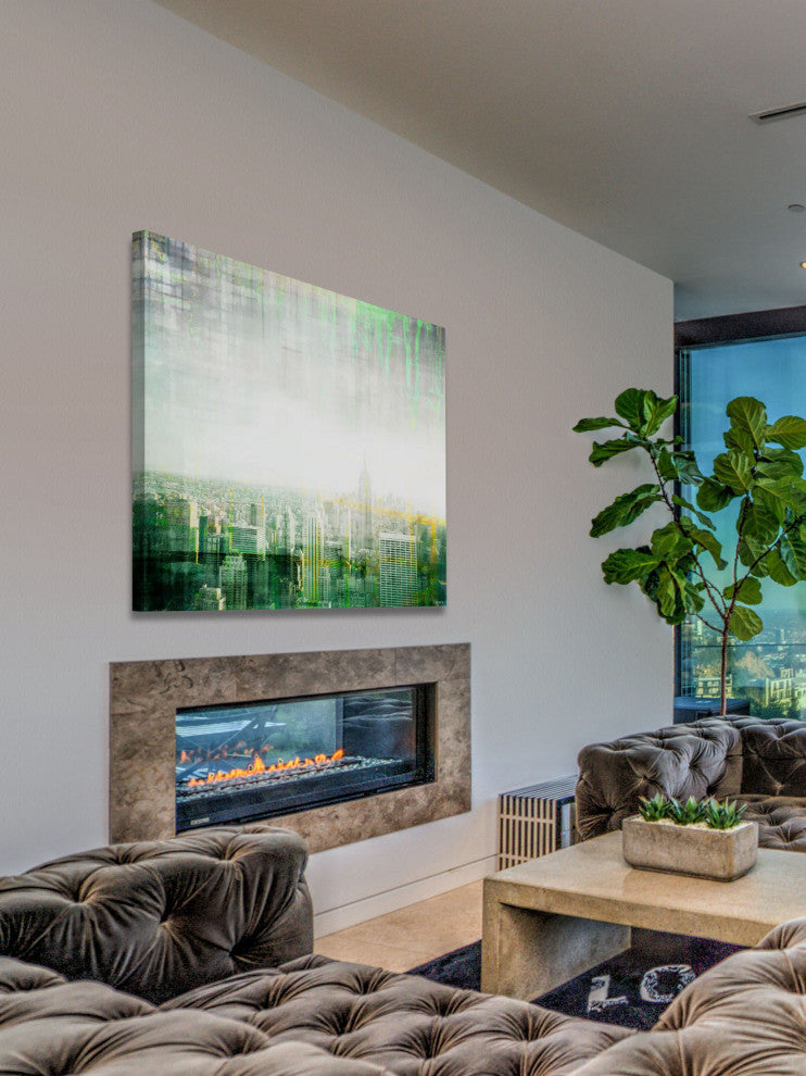 "NYC" Painting Print on Wrapped Canvas, 32"x32"