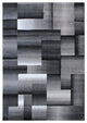 Elio Collection Color Blocked Area Rug, Grey, 5' X 7'