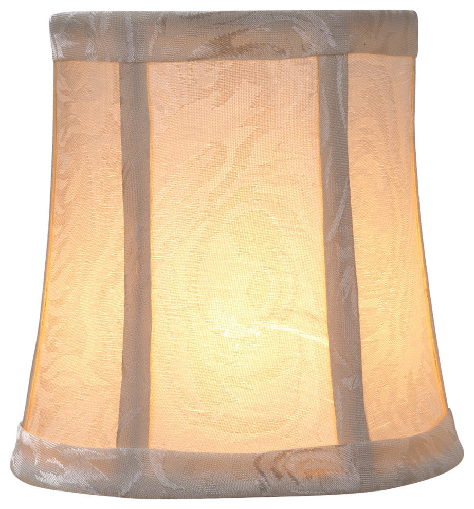 30363-9 Small Bell  Chandelier Clip On Lamp Shade Off White 4"x5"x5"