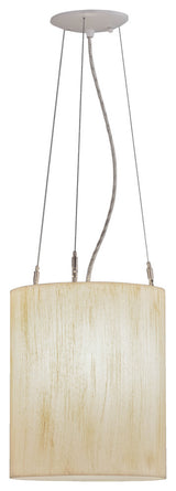 10 Wide Cilindro De Marfil Lino Pendant