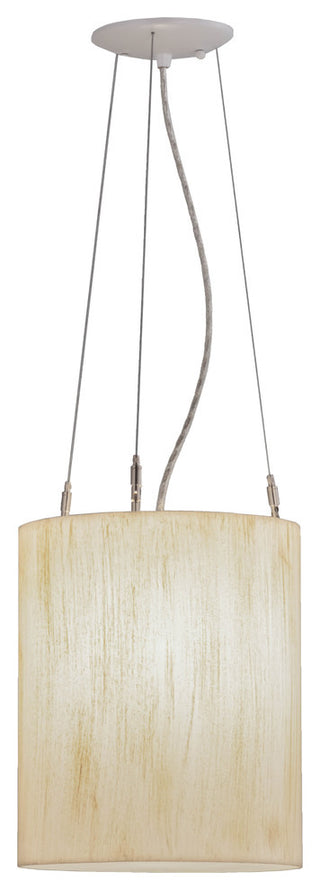 10 Wide Cilindro De Marfil Lino Pendant