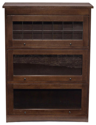 Mission Craftsman Style Oak Barrister Bookcase - Walnut stain