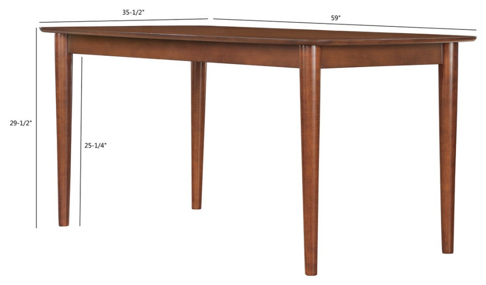 Bonito Faux Leather Dining Set, Walnut Finish, Midnight Blue, 7-Piece Set