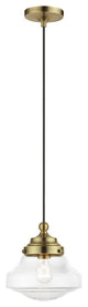 Avondale 1 Light Antique Brass Mini Pendant