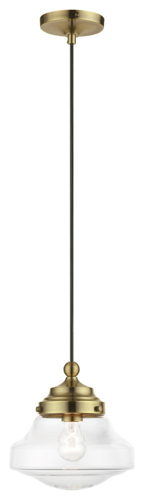 Avondale 1 Light Antique Brass Mini Pendant