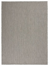 Nourison Courtyard 4' x 6' Ivory Charcoal Modern Area Rug