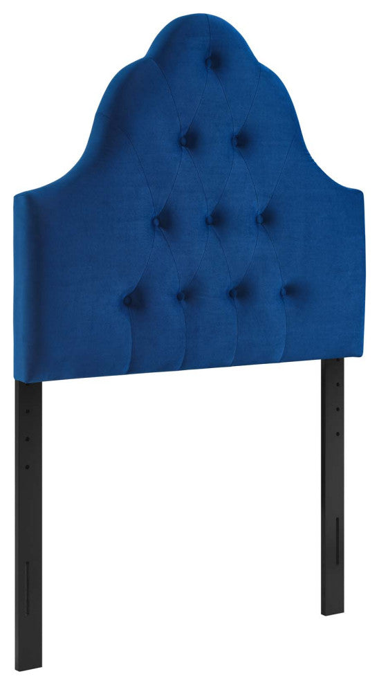 Sovereign Twin Diamond Tufted Performance Velvet Headboard