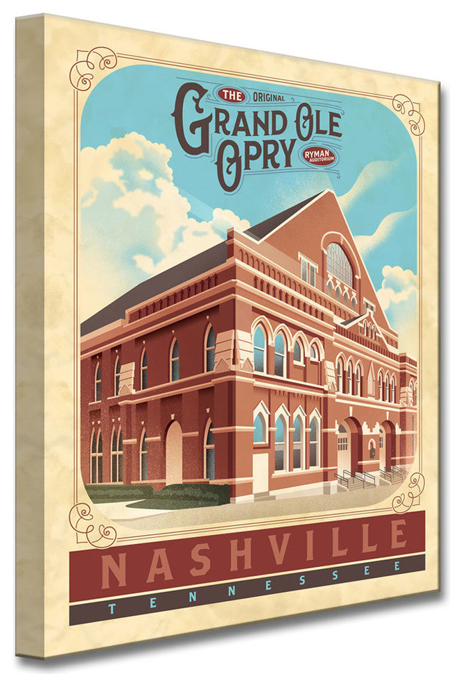 Canvas Art 'Grand Ole Opry - Nashville' by Dorothea Taylor, 30x20