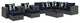 Sojourn 10-Piece Outdoor Patio Sunbrella Sectional Set