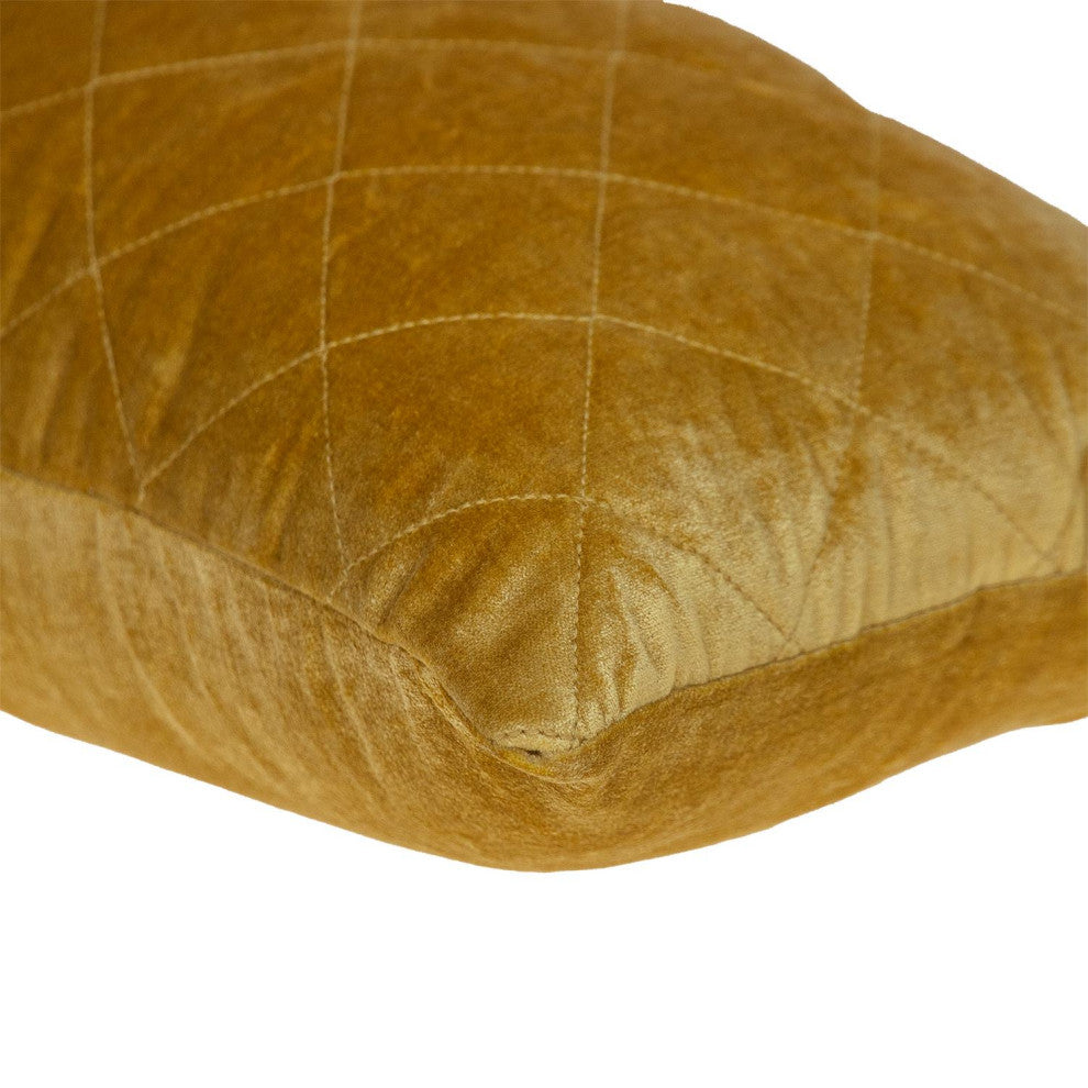 Parkland Collection Milo Yellow Throw Pillow, Rectangle