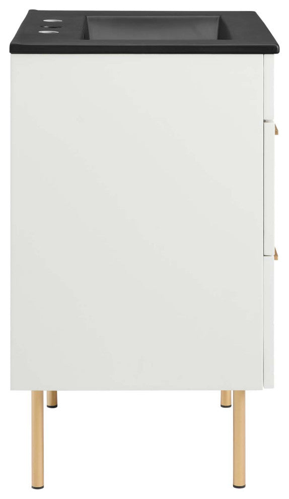 Daybreak 24" Bathroom Vanity, White Black