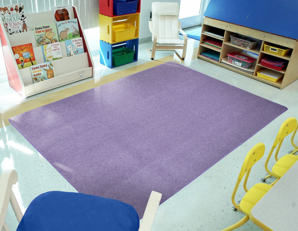 Kid Essentials Rug, Just Kidding, Very Violet, 4'x6'