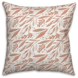Wild Flower Peach Pillow 18x18 Spun Poly Pillow