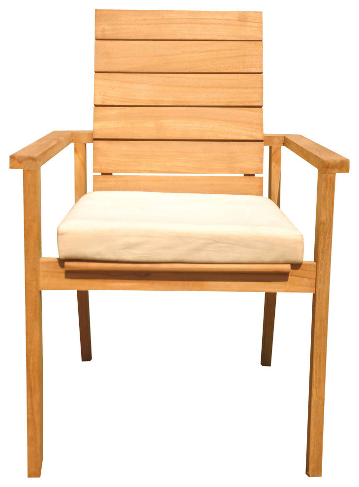 11-Piece Outdoor Teak Dining Set: 117" Masc Oval Table, 10 Alps Stacking Chairs