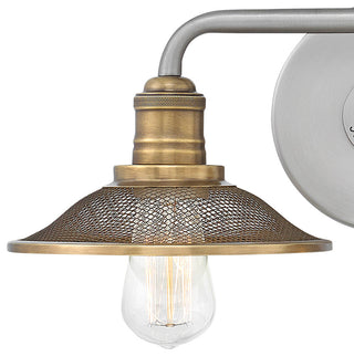 Hinkley Rigby Small Two Light Vanity, Antique Nickel