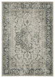 Alistair Vintage Medallion Gray/ Blue Indoor Area Rug, Gray, 5'3"x7'6"