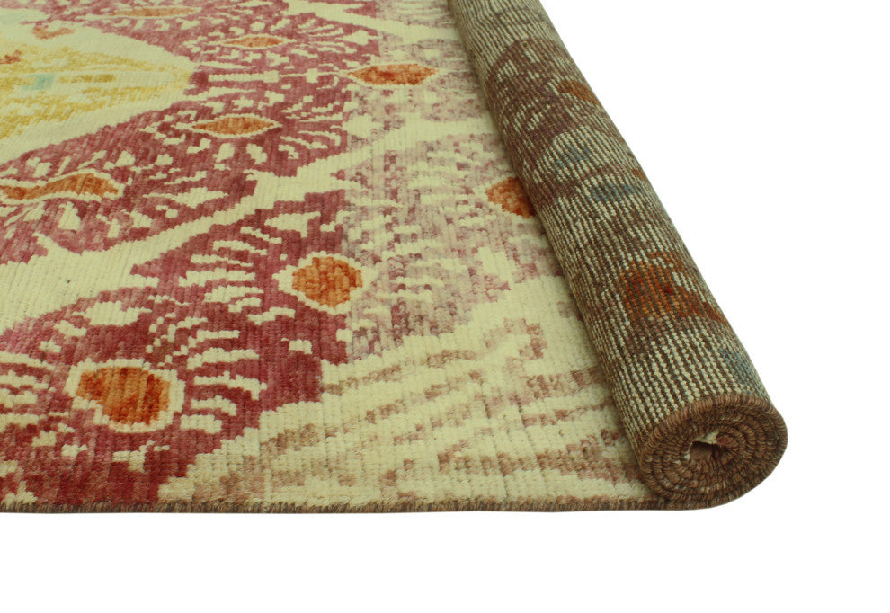 Balochi Okpara Ivory/Gold Rug, 9'7x12'9