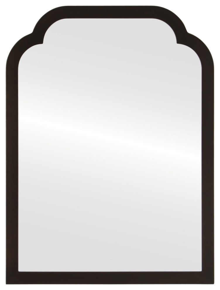 Verdon Framed Vanity Mirror, Clover Cathedral, 24.4"x32.4", Rubbed Bronze