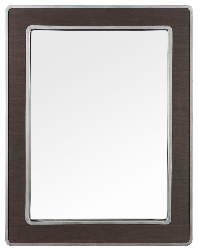 .-     Macie Rectangular Wood and Metal Mirror