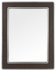 .-     Macie Rectangular Wood and Metal Mirror