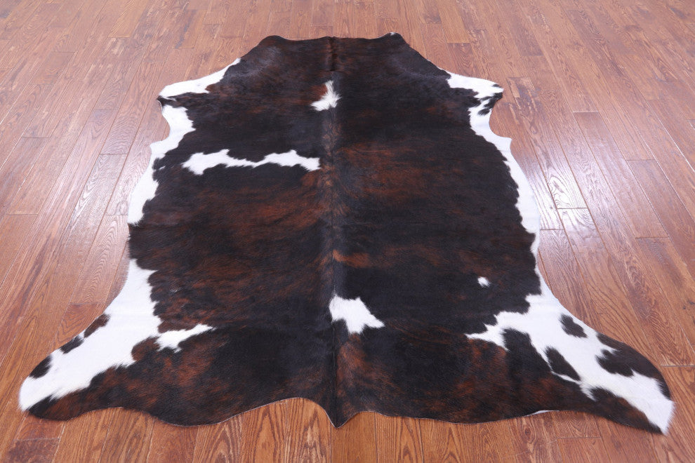 Tricolor Natural Cowhide Rug 6' 11" X 6' 5" C1584
