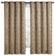 Becket 2PC Blackout Embossed Grommet Panels, Taupe, 52"x84"