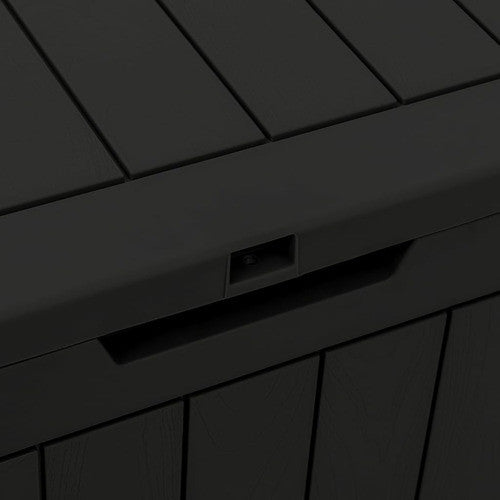 vidaXL Outdoor Storage Box Patio Furniture Storage Trunk Black Polypropylene
