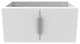 CastelloUSA Alpine 30" Wall Mounted Vanity, Base Only, White, Brushed Nickel