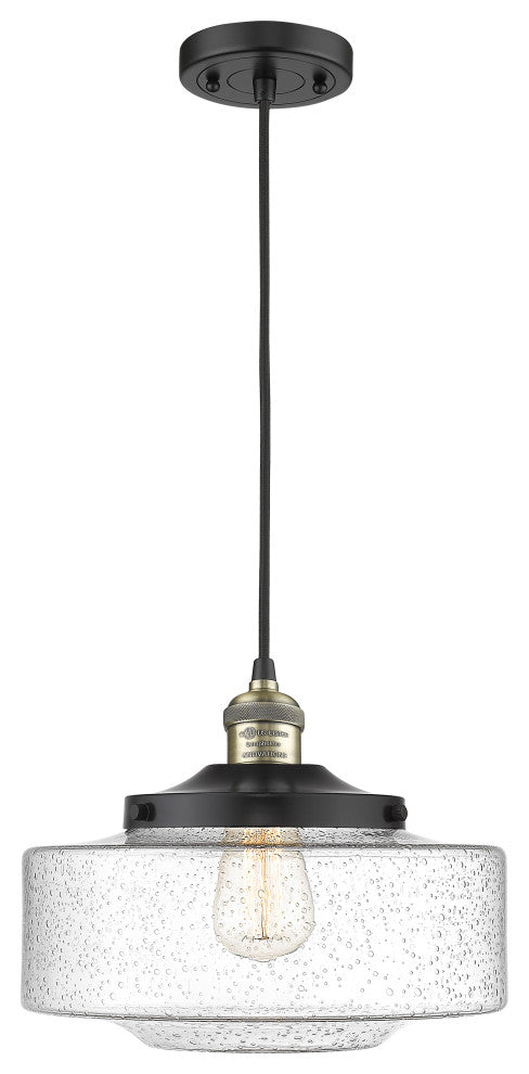 Innovations 201C-BAB-G694-12-LED Bridgeton 1 Light Pendant, Black Antique Brass