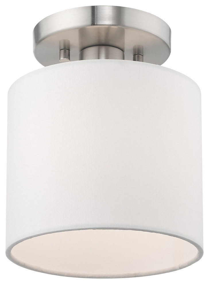Livex Lighting Brushed Nickel 1-Light Ceiling Mount