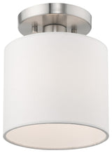 Livex Lighting Brushed Nickel 1-Light Ceiling Mount