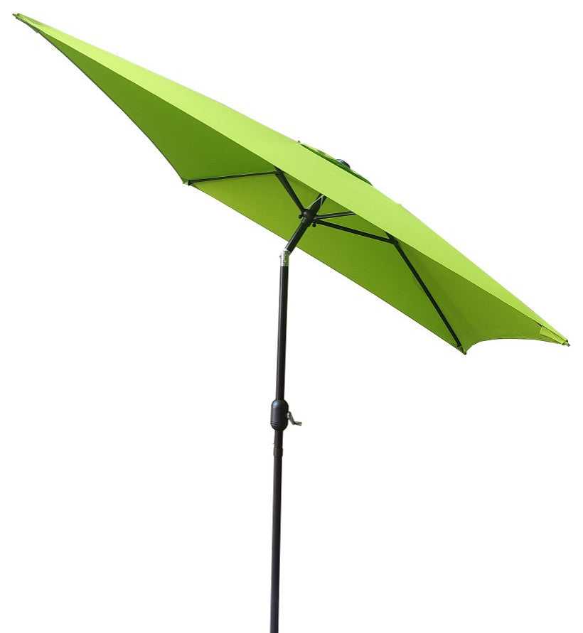 Davee 6.5' Square Market Umbrella With Stand/Base, Green