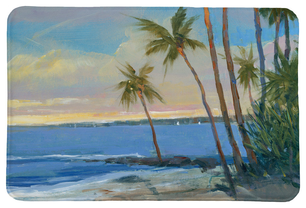Laural Home Tropical Breeze Memory Foam Rug