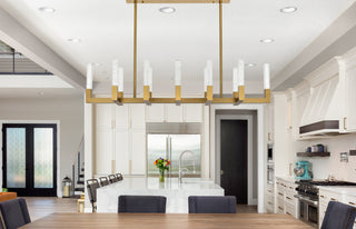 54" Adjustable LED Pendant, Satin Gold