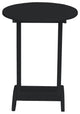 Poly Lumber Balcony Side Table, Black, Round