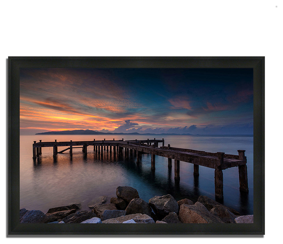 "Sunrise Jetty", Framed Photograph Print, Ready To Hang