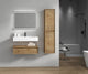 Alysa 36'' Floating Vanity, Acrylic Sink, Oak